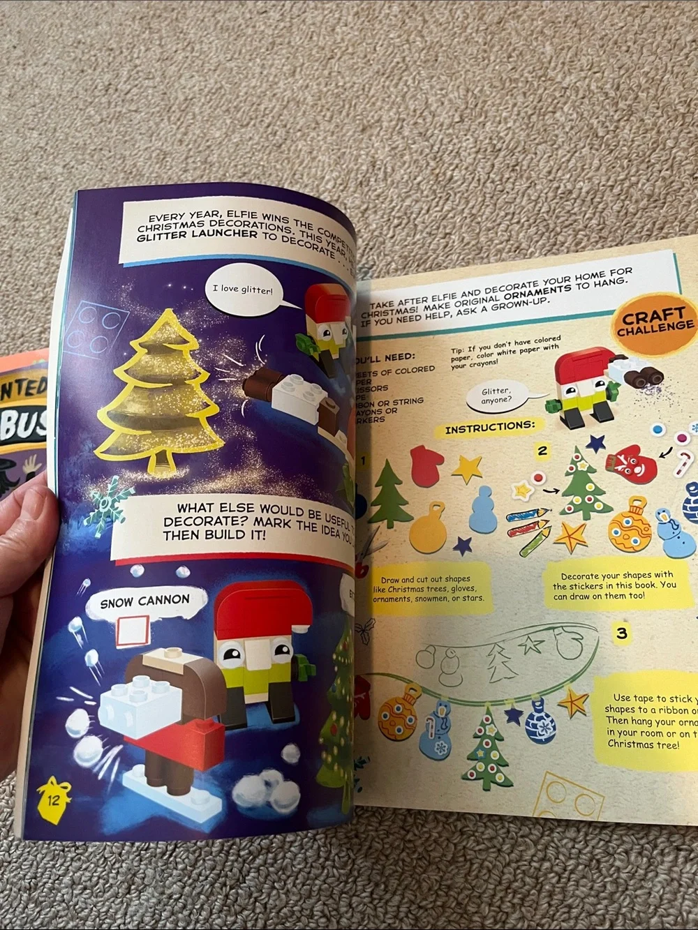 Lego Christmas Build Book with Red, White, Green & Brown Bricks